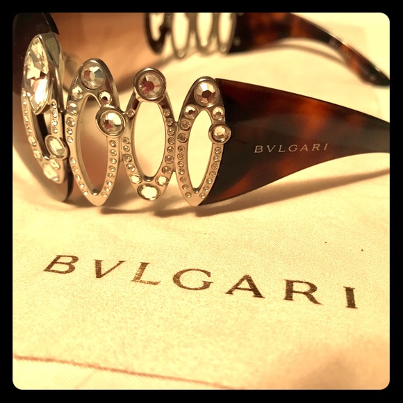 Bulgari 6017-B Swarovski Sunglasses - Picture 1 of 6